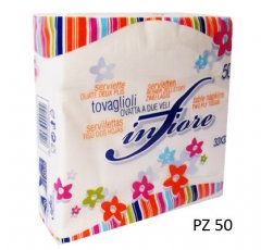 Tovaglioli Bianchi 2veli 33 X33 Pz.50