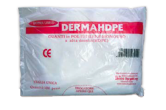 Guanti Monouso Sintetici In Polietilene Derma Hdpe